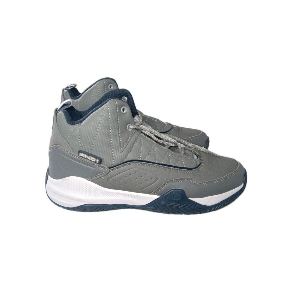 AND1 Streetball Basketball Shoes Men's Size 10 High-Top Gray